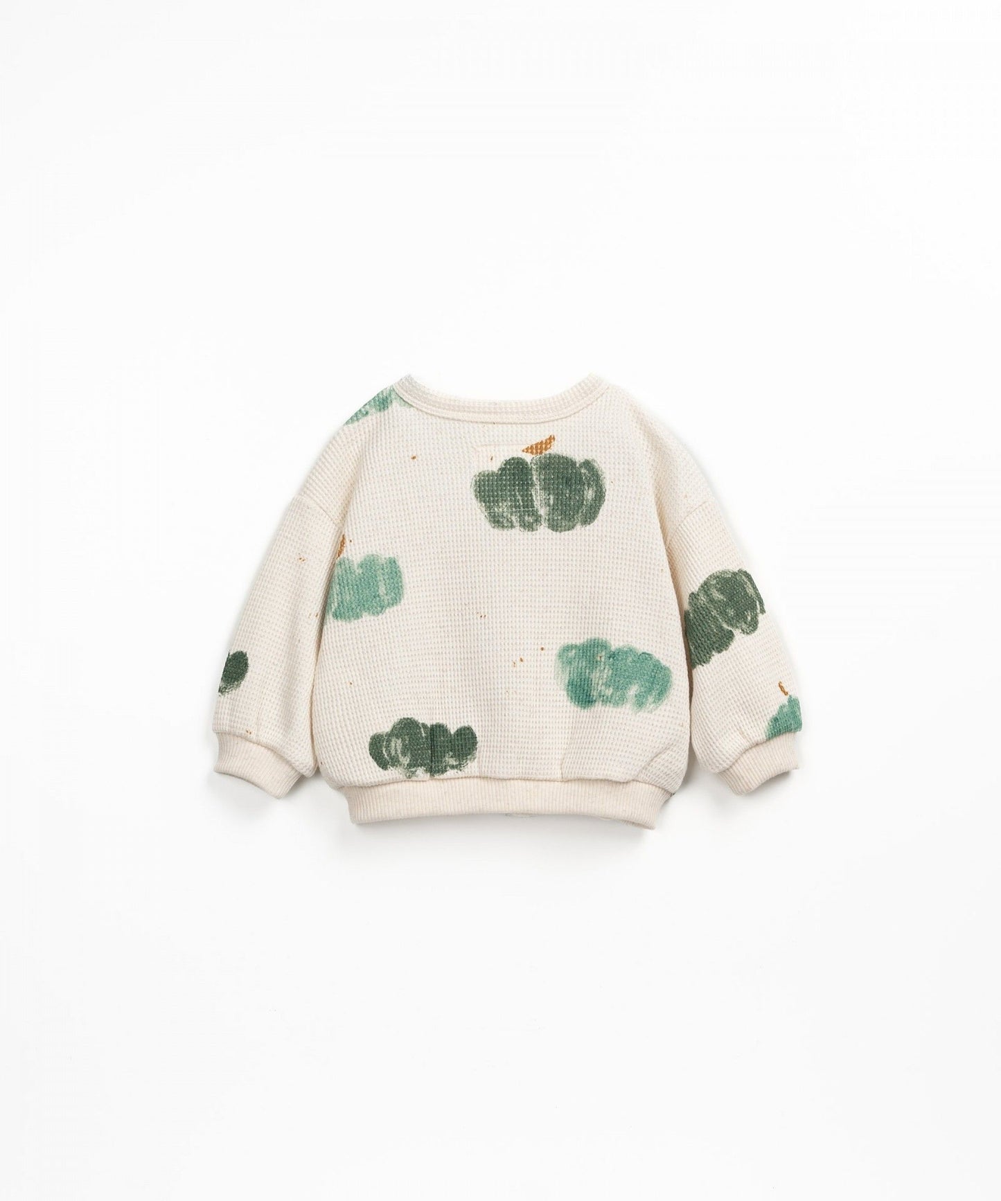 Cardigan imprimat crem din interlock