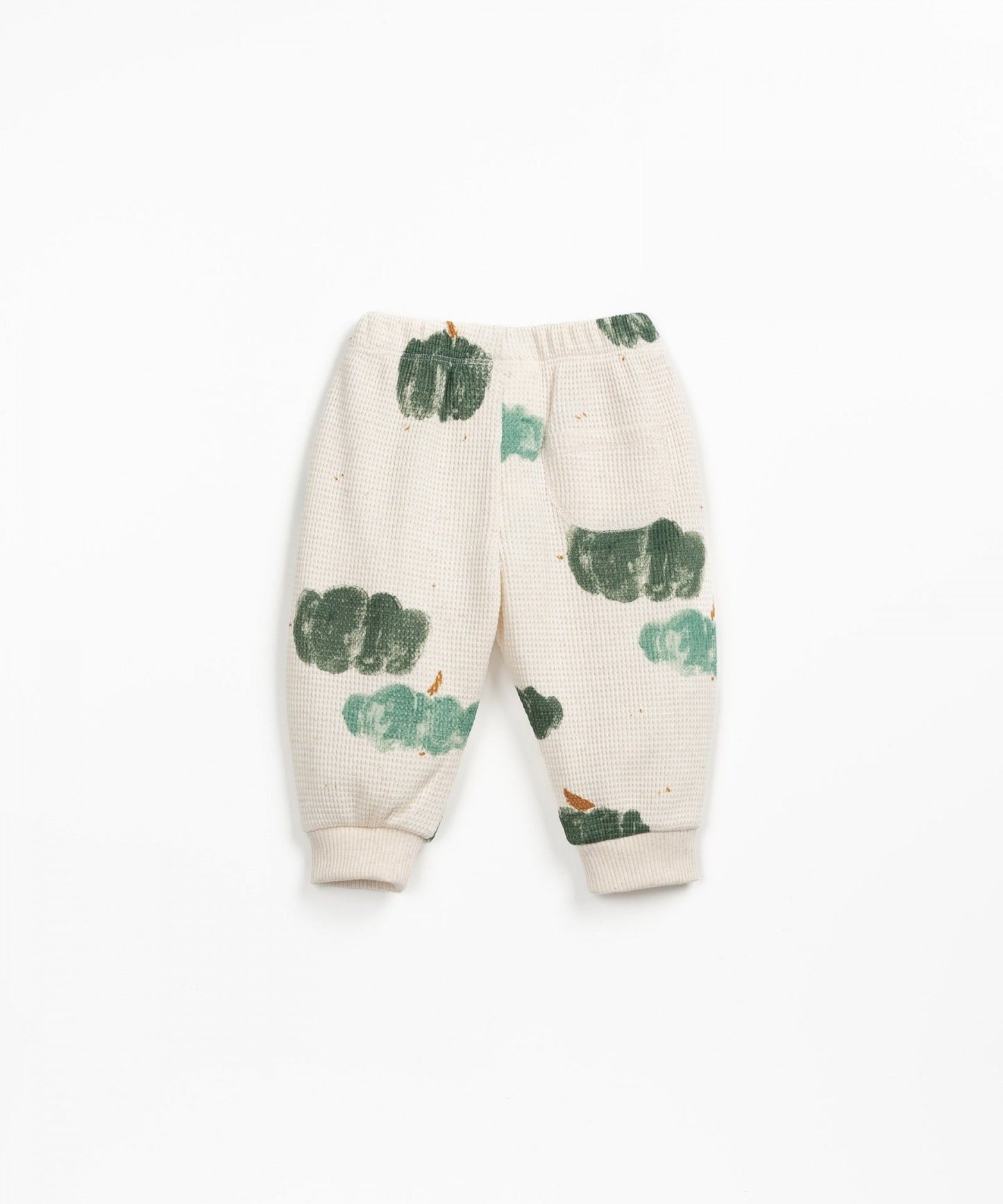 Pantaloni imprimați crem interlock