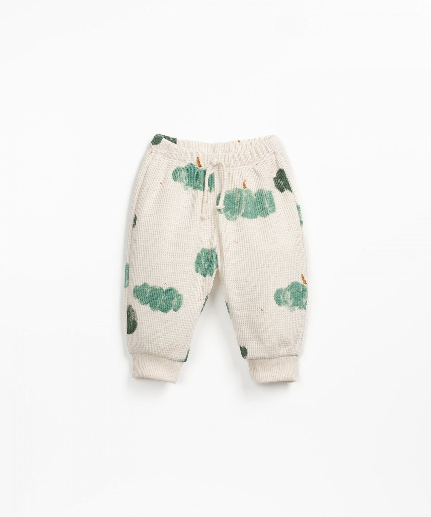 Pantaloni imprimați crem interlock
