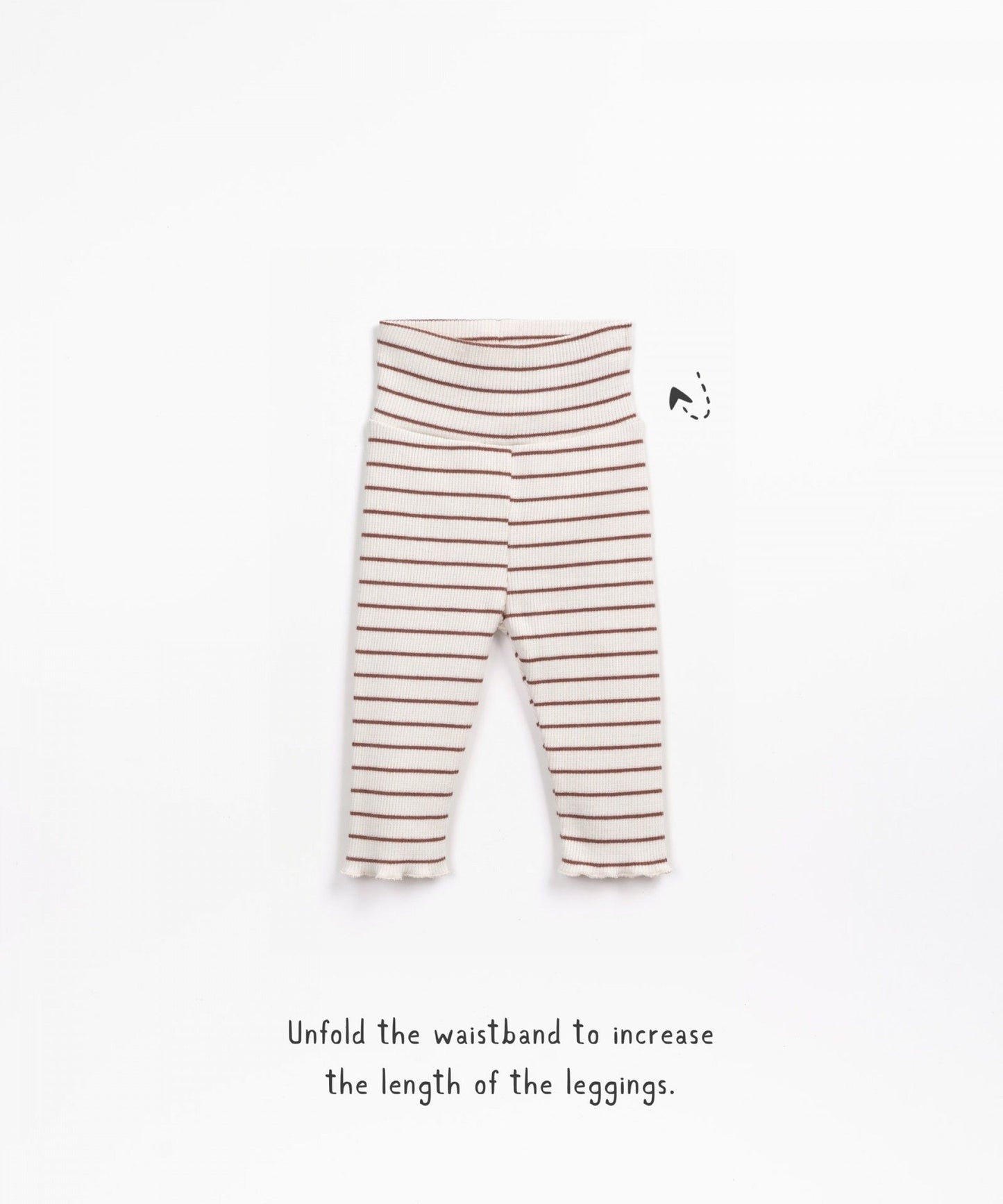 Leggings din rib în dungi