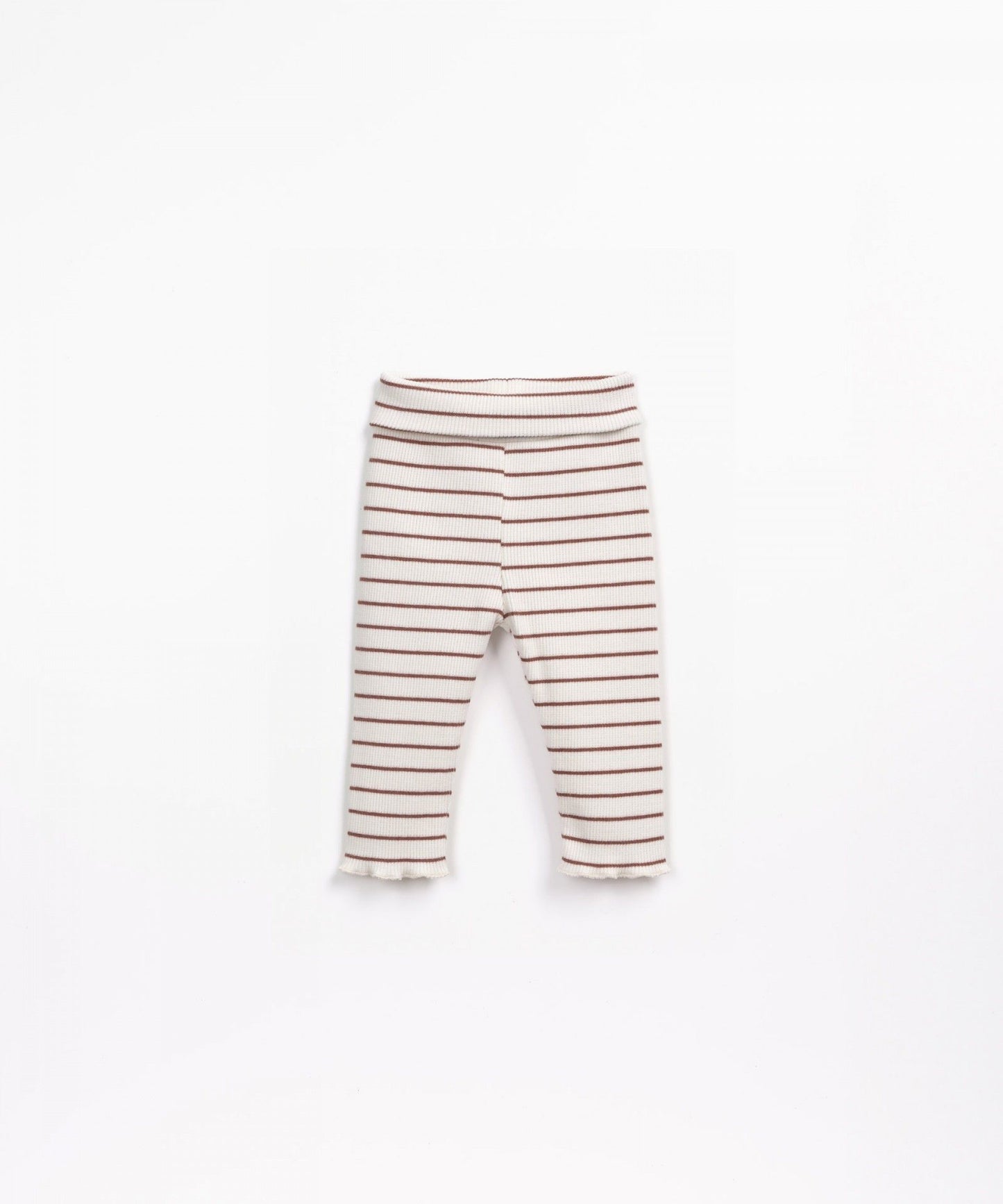 Leggings din rib în dungi
